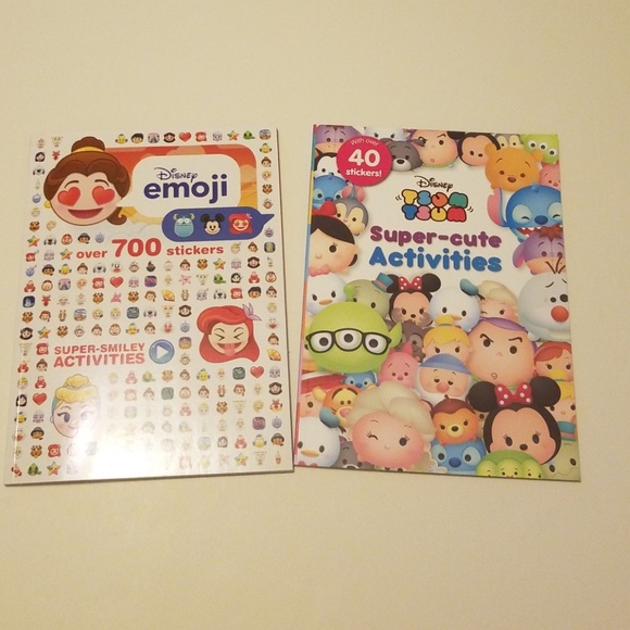 Disney Other 2 Disney Emoji And Tsum Tsum Sticker Activies Book Poshmark